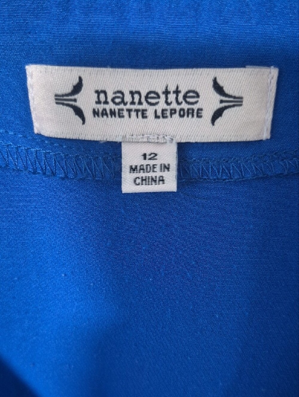 Nanette Lepore Cobalt V-Neck Belted Midi Dress - Picture 2 of 5